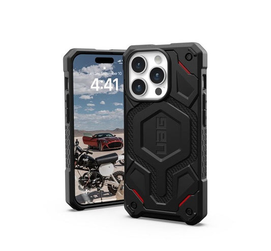 UAG Monarch Pro MagSafe Apple iPhone 15 Pro hátlap tok, kevlár fekete -  iPhone 15 Pro tok a Domshop kínálatából