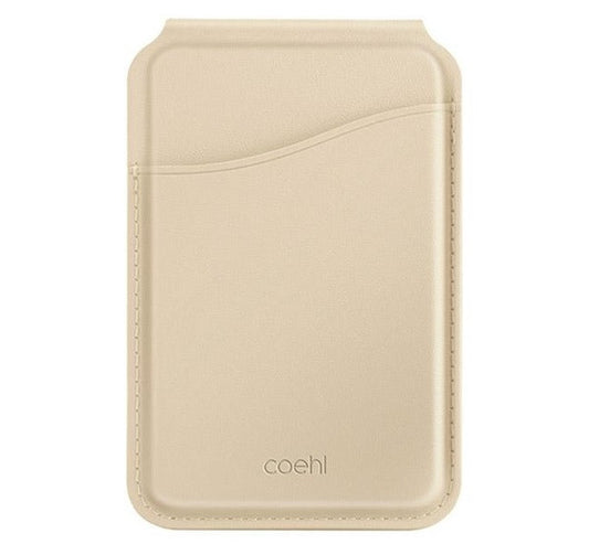 Uniq Coehl Esme mágneses kártyatartó tükörrel, krém -  MagSafe tárca a Domshop kínálatából