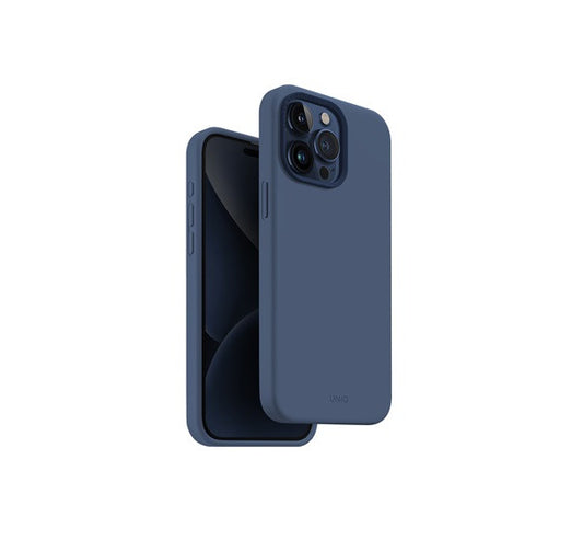 Uniq Lino Hue Apple iPhone 15 Pro Max Magsafe Szilikon tok, kék -  iPhone 15 Pro Max tok a Domshop kínálatából