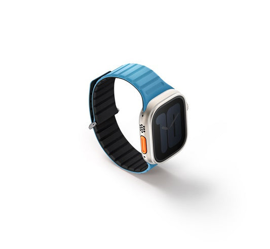 Uniq Revix Evo mágneses Apple Watch szíj, 49/45/44/42MM, kék/fekete -  Apple Watch Szilikon Szíjak a Domshop kínálatából