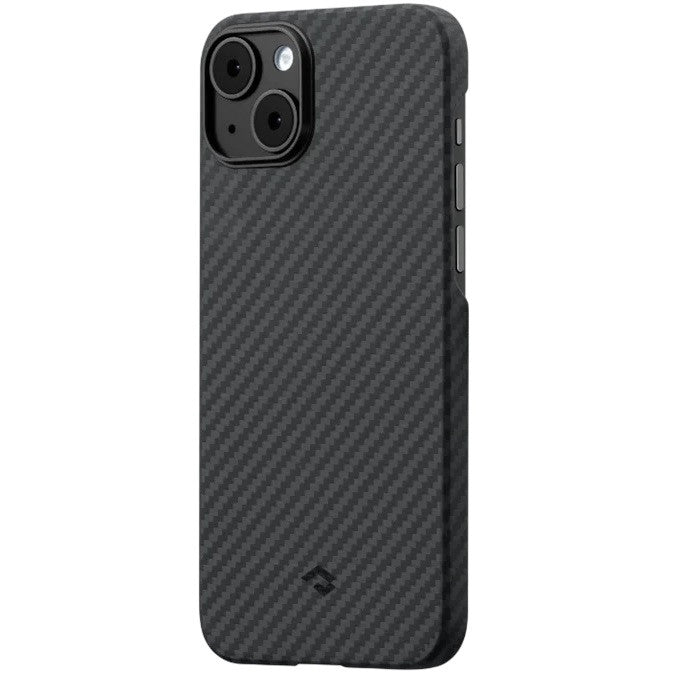 Apple iPhone 14 Plus, Műanyag hátlap védőtok, közepesen ütésálló, 600D aramidszállal, Magsafe töltővel kompatibilis, karbon minta, Pitaka MagEz Case 3, fekete/szürke – iPhone 14 Plus tok a Pitaka kínálatából | Domshop